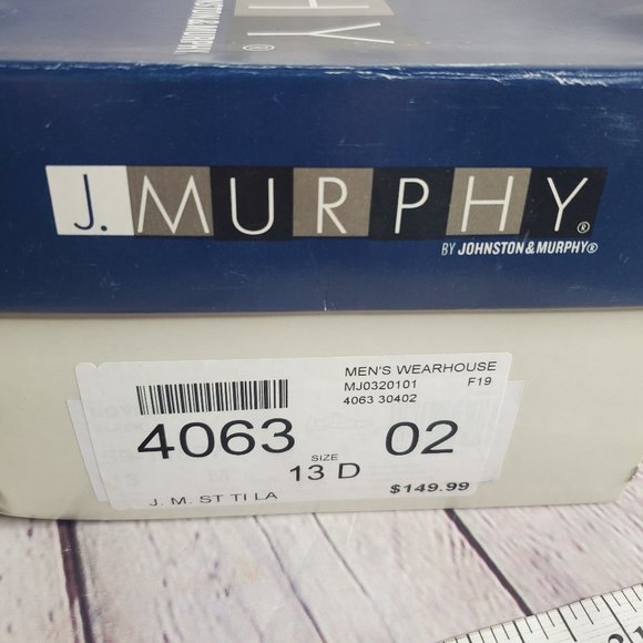 J. Murphy Men's Warehouse Leather Black Oxfords - Picture 10 of 10